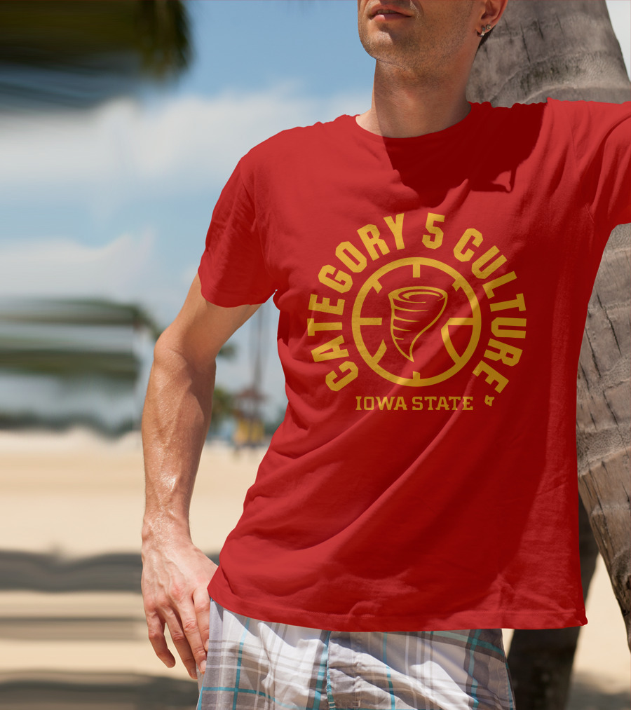 Iowa State Cyclones Category 5 Culture Tornado Emblem T-Shirt