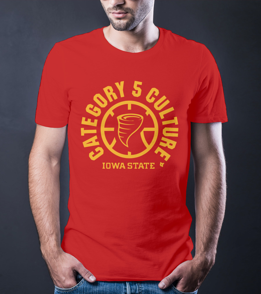 Iowa State Cyclones Category 5 Culture Tornado Emblem T-Shirt