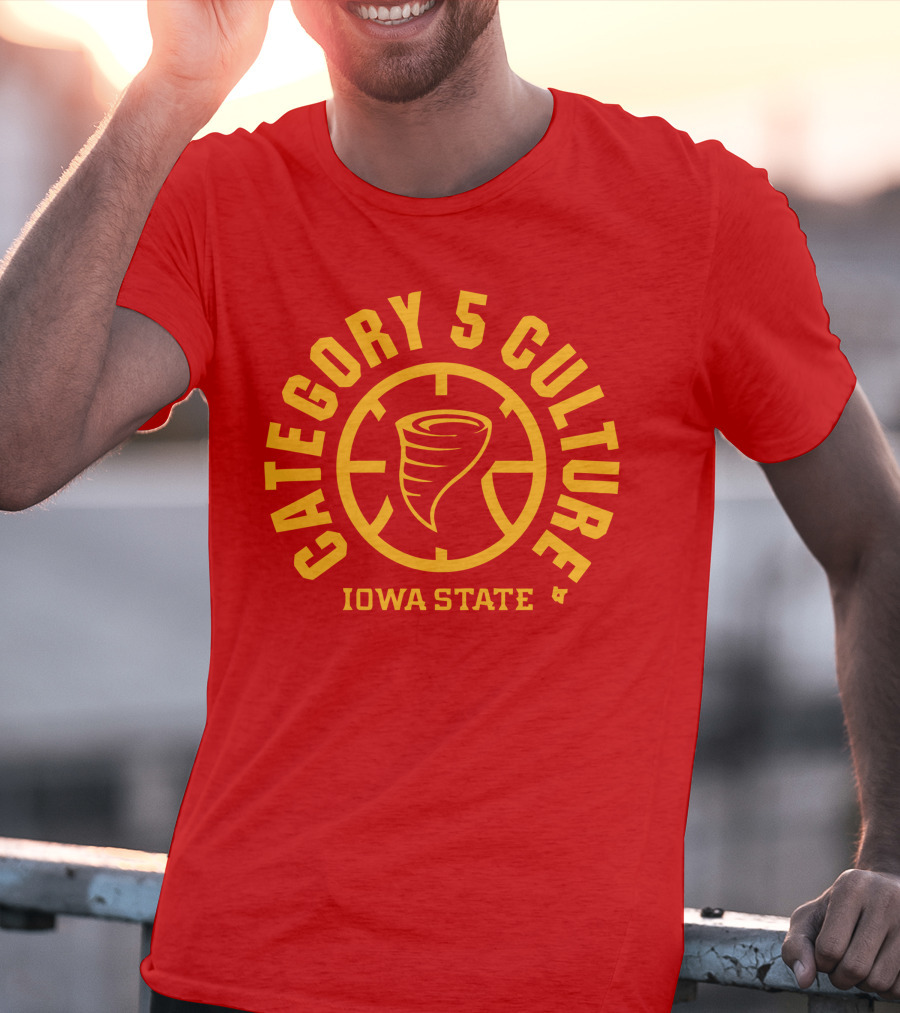 Iowa State Cyclones Category 5 Culture Tornado Emblem T-Shirt