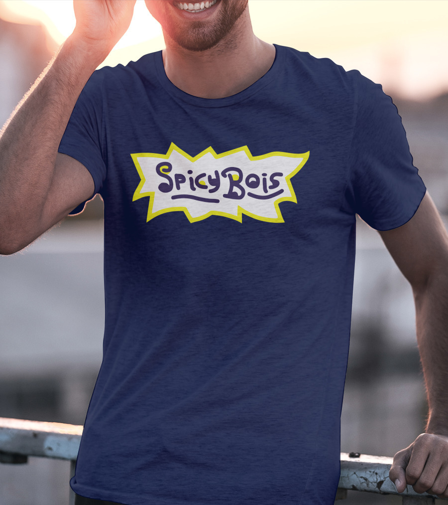 Spicy Bois Bold Text Unique T-Shirt