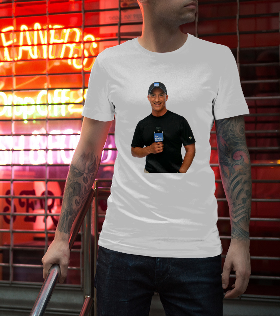 Jim Cantore The Weather Channel Mic And Cap T-Shirt