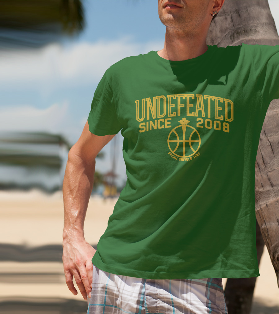 Undefeated Since 2008 Fresh Brewed Tees Basketball T-Shirt