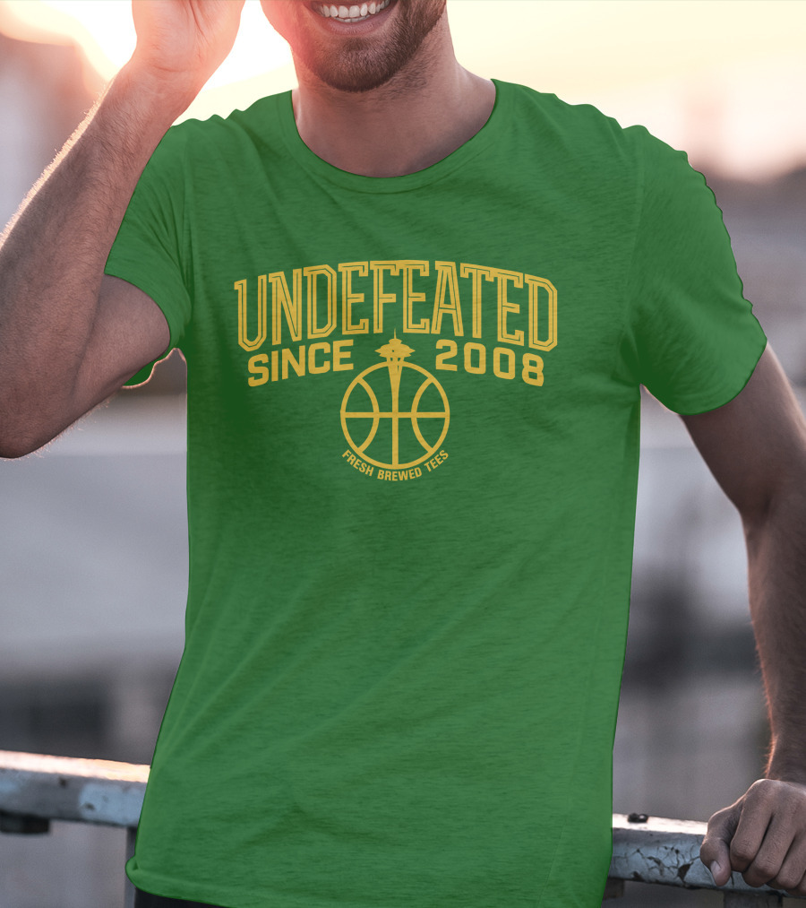 Undefeated Since 2008 Fresh Brewed Tees Basketball T-Shirt