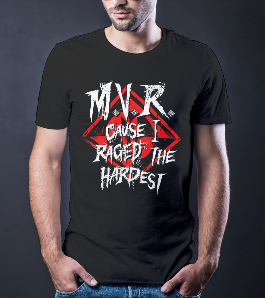 MVR Cause I Raged The Hardest Gaming Rage Red Diamond T-Shirt