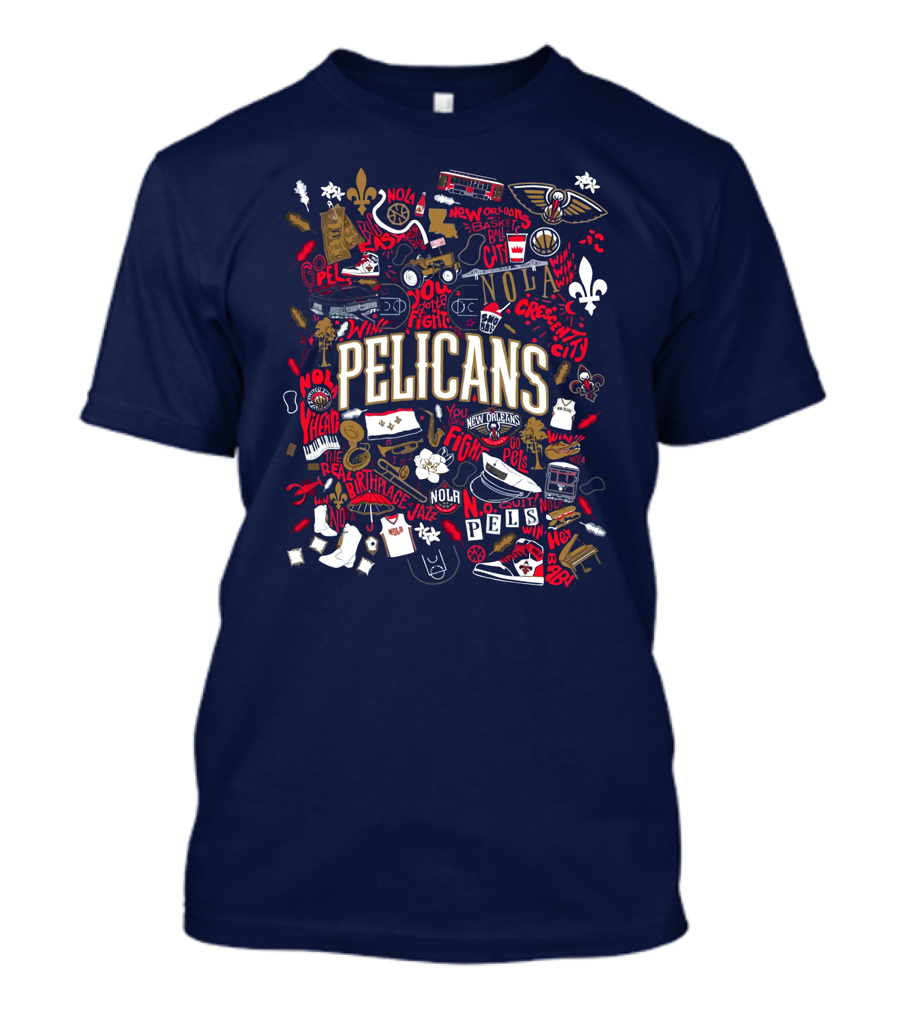 Pelicans NOLA Opening Night Smoothie King Fleur-de-Lis New Orleans Jazz Basketball T-Shirt
