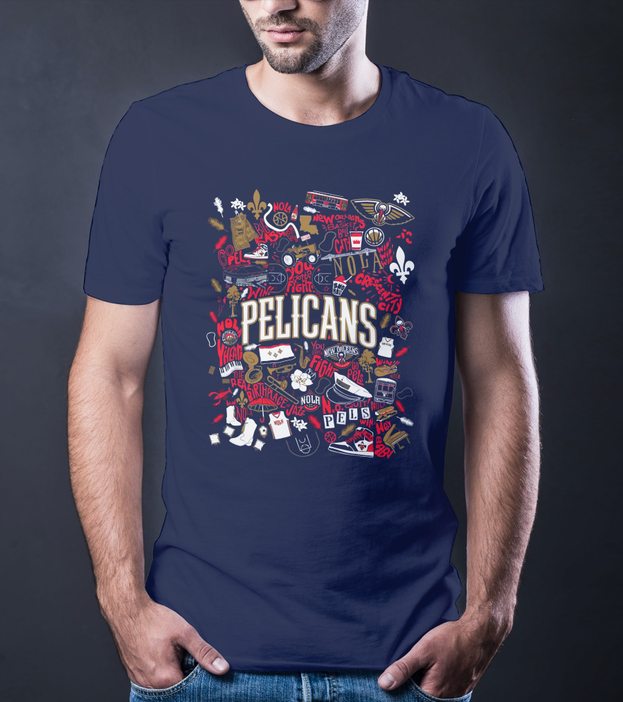 Pelicans NOLA Opening Night Smoothie King Fleur-de-Lis New Orleans Jazz Basketball T-Shirt