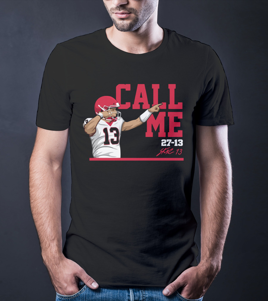 Call Me 13 Stetson Bennett X The Players Trunk 27-13 T-Shirt