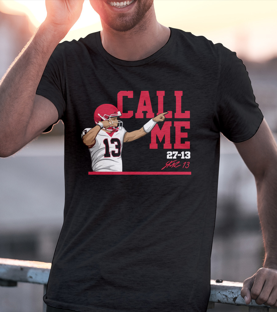 Call Me 13 Stetson Bennett X The Players Trunk 27-13 T-Shirt