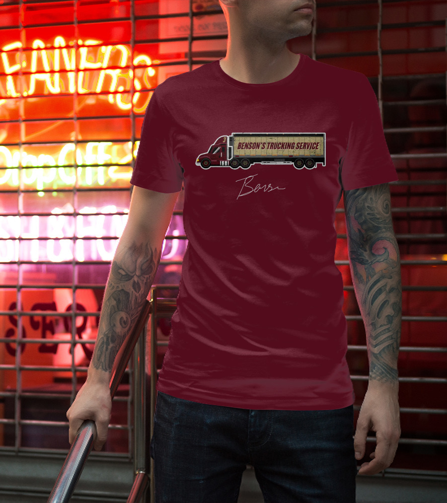 Trey Benson Benson's Trucking Service College WHT T-Shirt