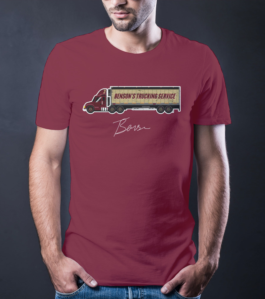 Trey Benson Benson's Trucking Service College WHT T-Shirt