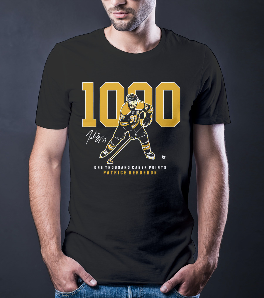 1000 One Thousand Career Points Patrice Bergeron T-Shirt
