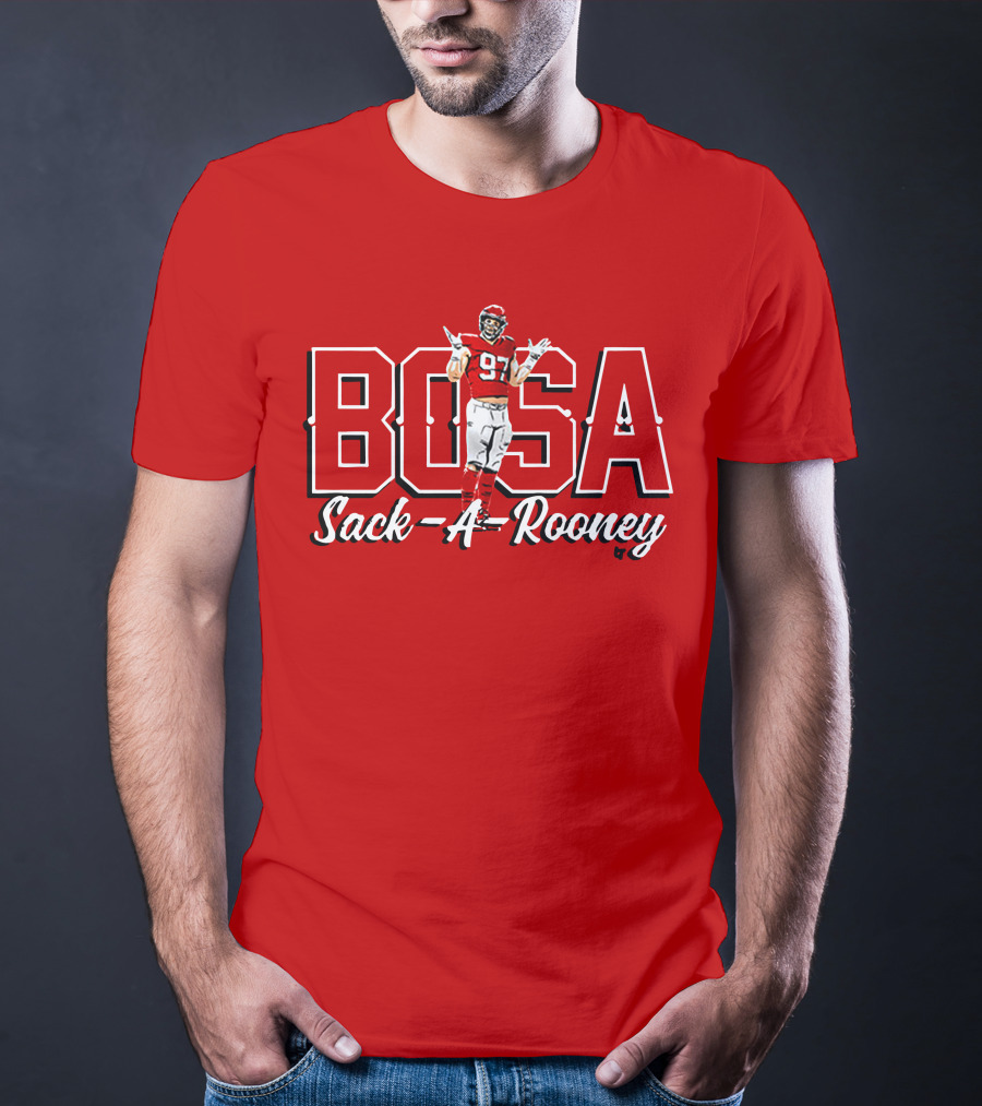 Bosa Sack-A-Rooney 97 Football Player Pose T-Shirt