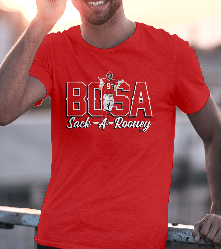 Bosa Sack-A-Rooney 97 Football Player Pose T-Shirt
