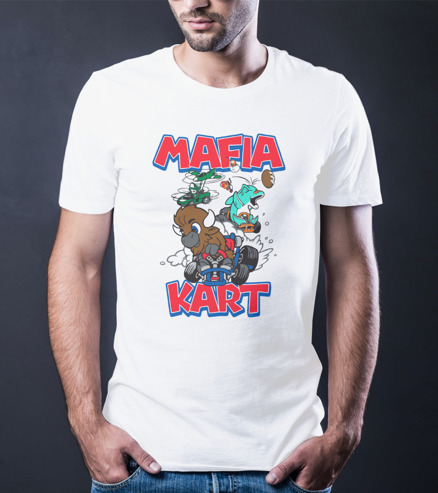 Buffalo Racing Fun Mafia Kart Football Chaos T-Shirt