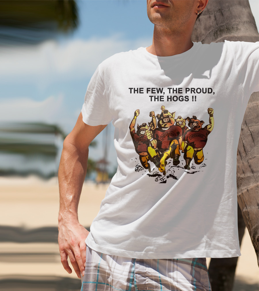 The Few The Proud The Hogs Superhogs Running Cartoon Group T-Shirt