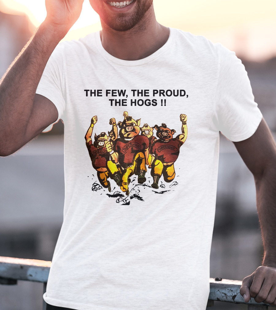 The Few The Proud The Hogs Superhogs Running Cartoon Group T-Shirt
