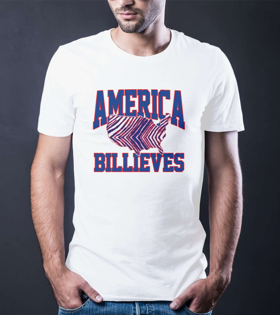 America Billieves Map Zubaz T-Shirt