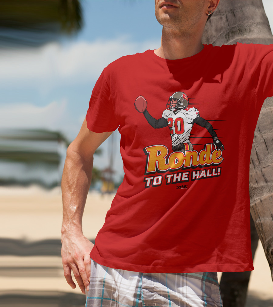 Ronde Barber Tampa Bay Buccaneers Hall Of Fame T-Shirt
