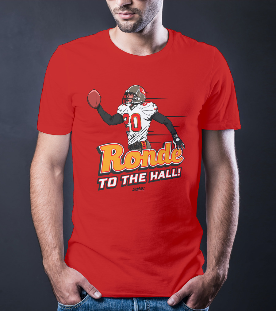 Ronde Barber Tampa Bay Buccaneers Hall Of Fame T-Shirt
