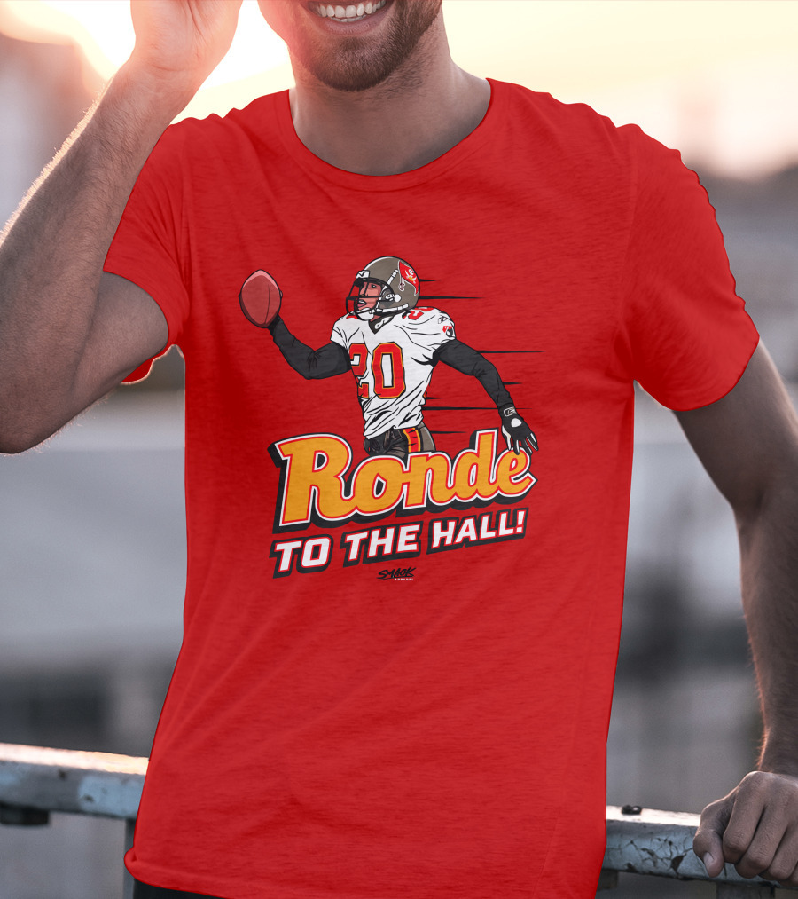 Ronde Barber Tampa Bay Buccaneers Hall Of Fame T-Shirt
