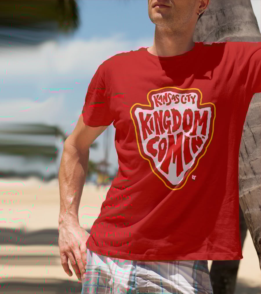Kansas City Kingdom Comin' Red Shield T-Shirt