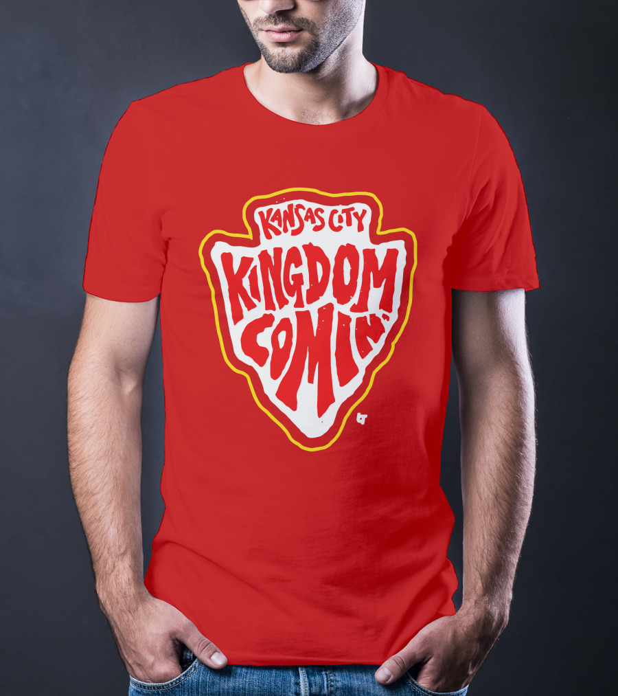 Kansas City Kingdom Comin' Red Shield T-Shirt