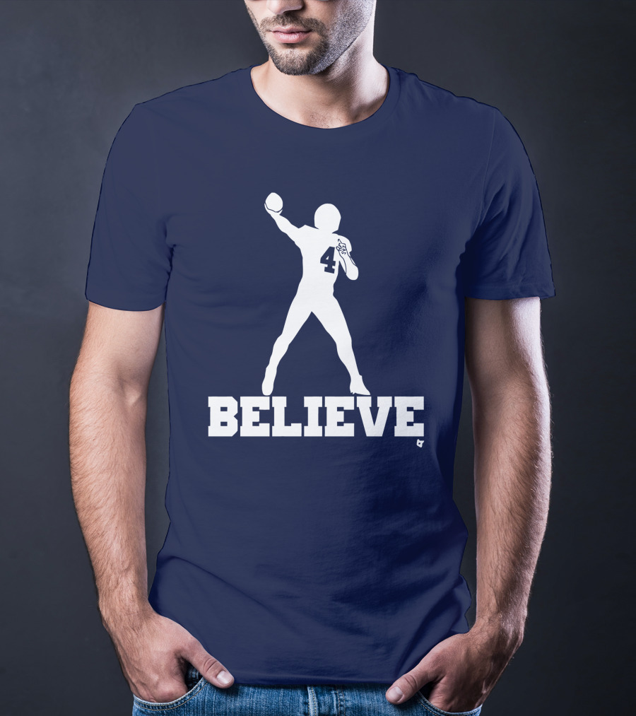 Dak Prescott Number 4 Believe Football T-Shirt