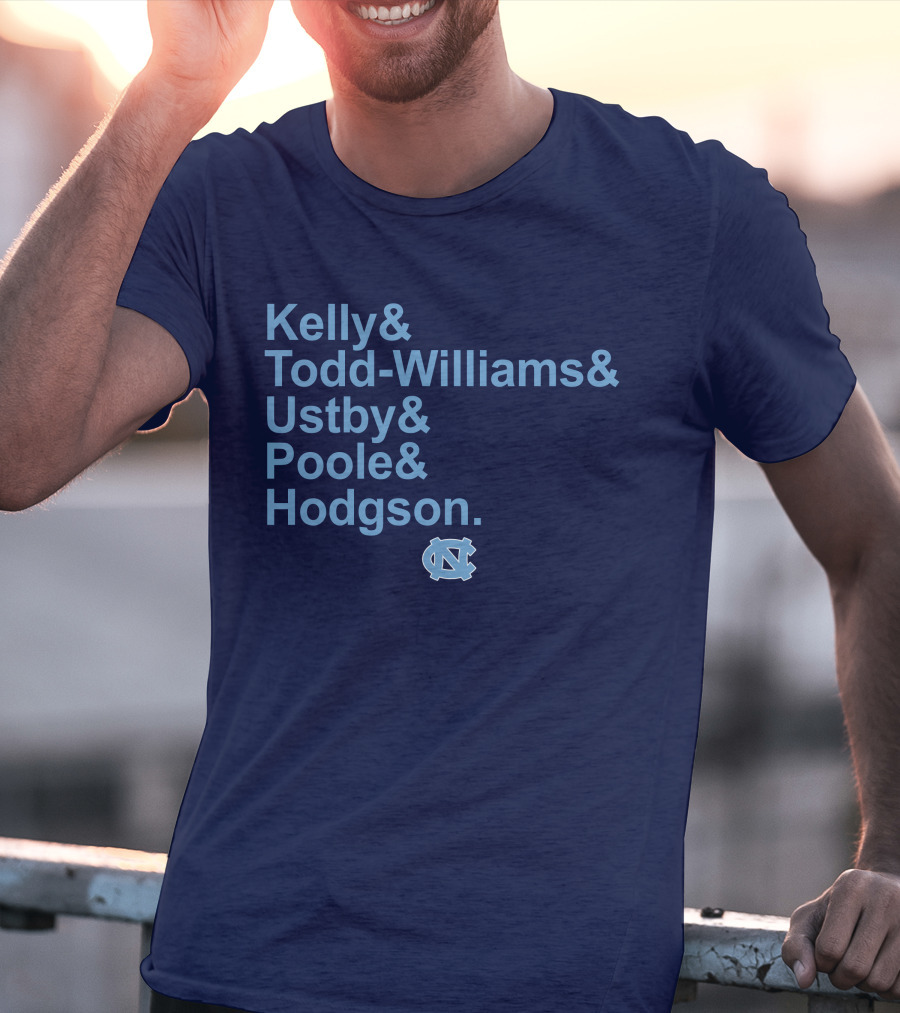UNC Basketball Kelly Todd-Williams Ustby Poole Hodgson Names T-Shirt