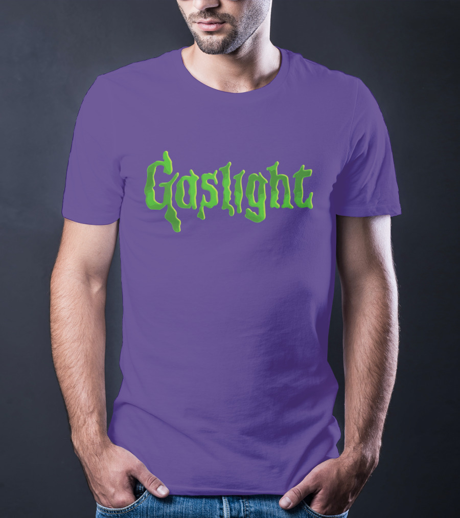 Gaslight Green Slime Retro Gothic Typography T-Shirt