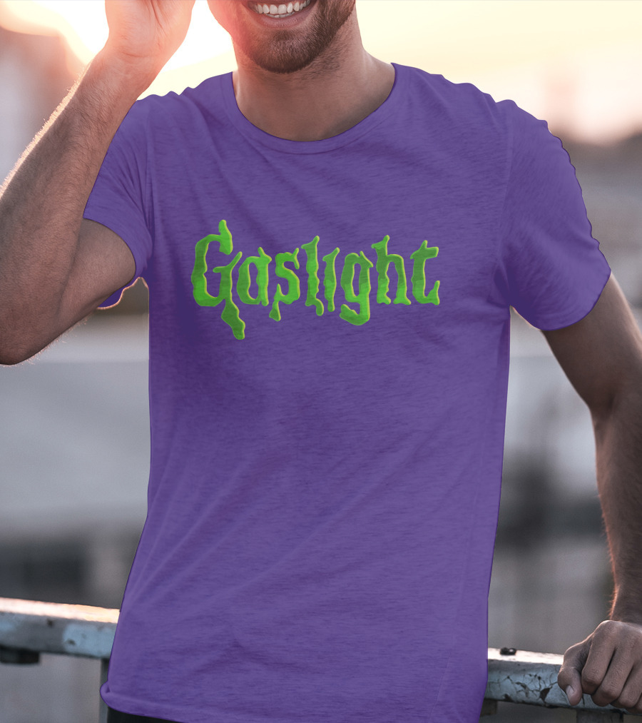 Gaslight Green Slime Retro Gothic Typography T-Shirt