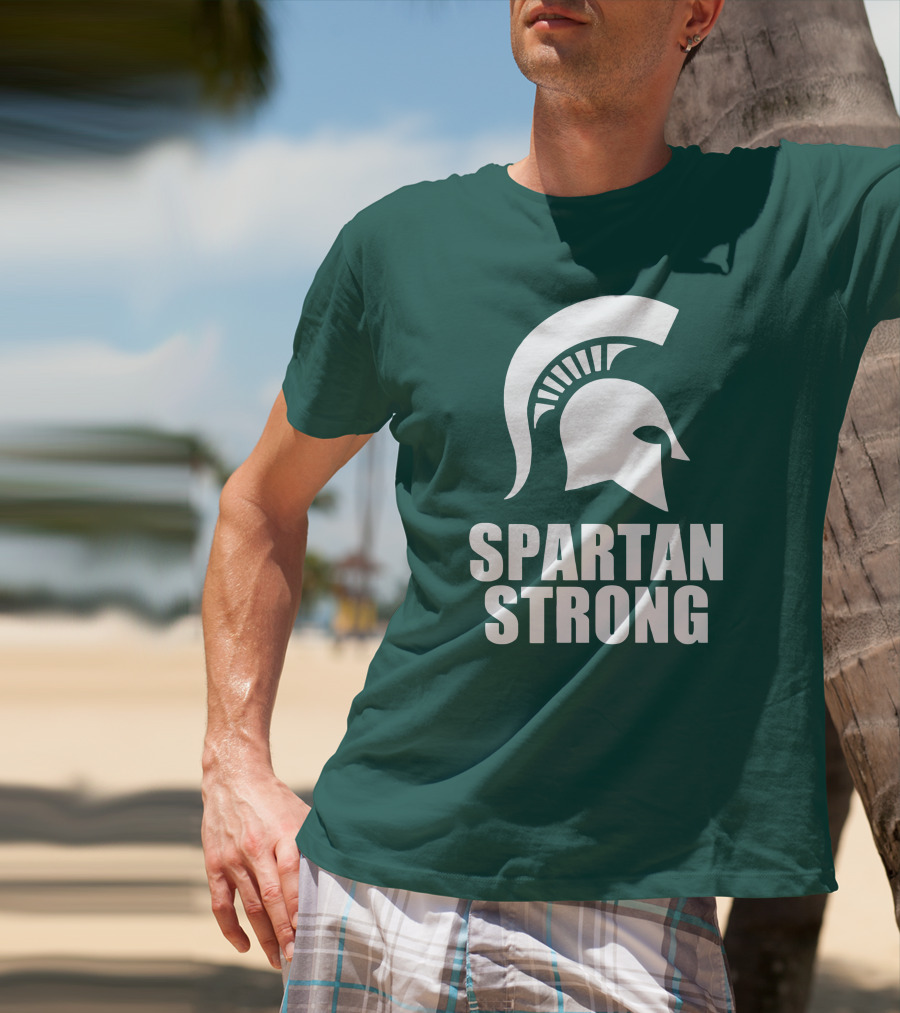 Spartan Strong MSU Helmet T-Shirt