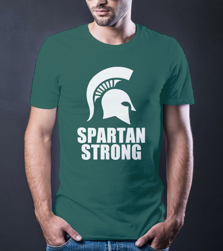 Spartan Strong MSU Helmet T-Shirt