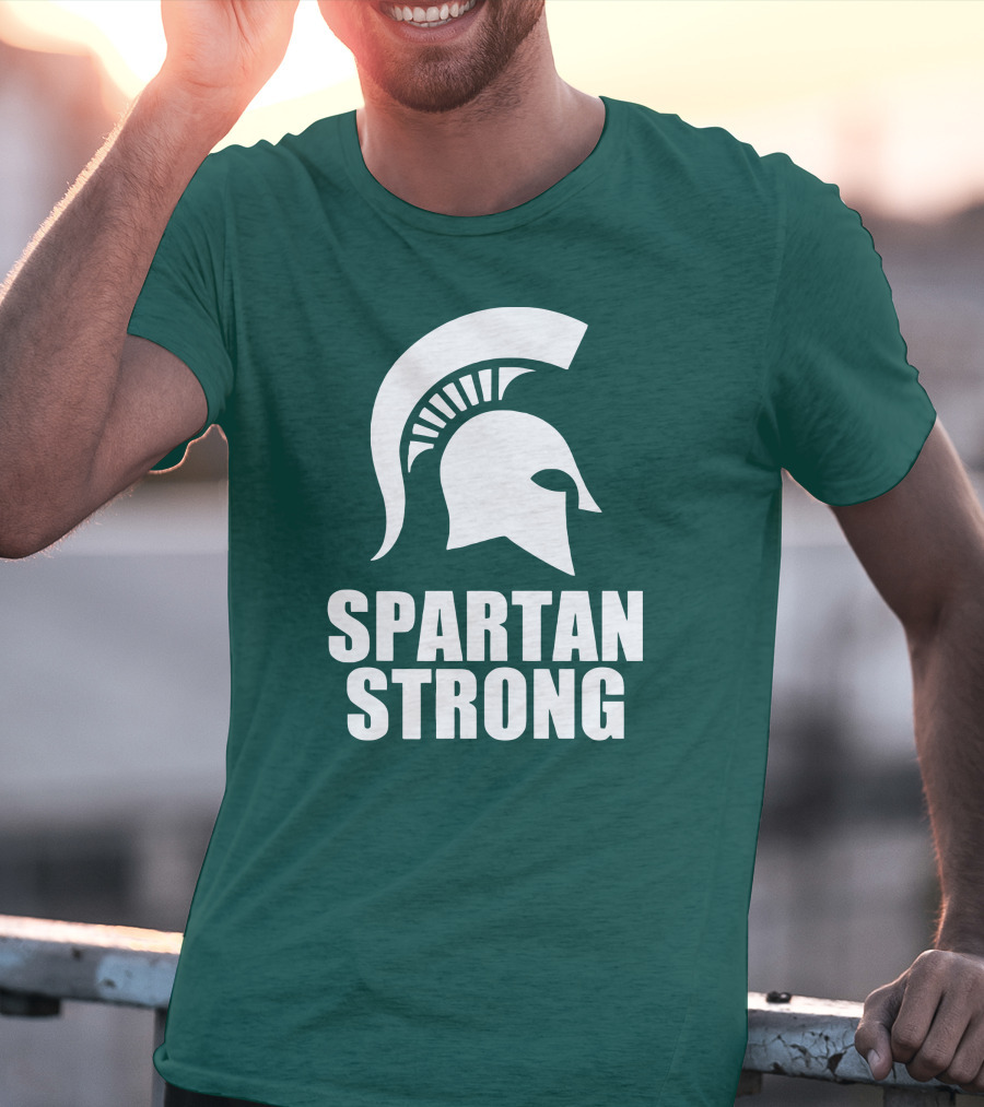 Spartan Strong MSU Helmet T-Shirt