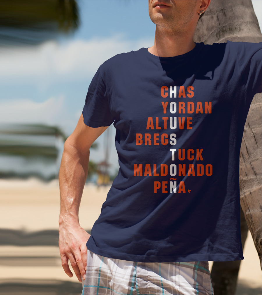 Houston Chas Yordan Altuve Bregs Tuck Maldonado Peña Names T-Shirt