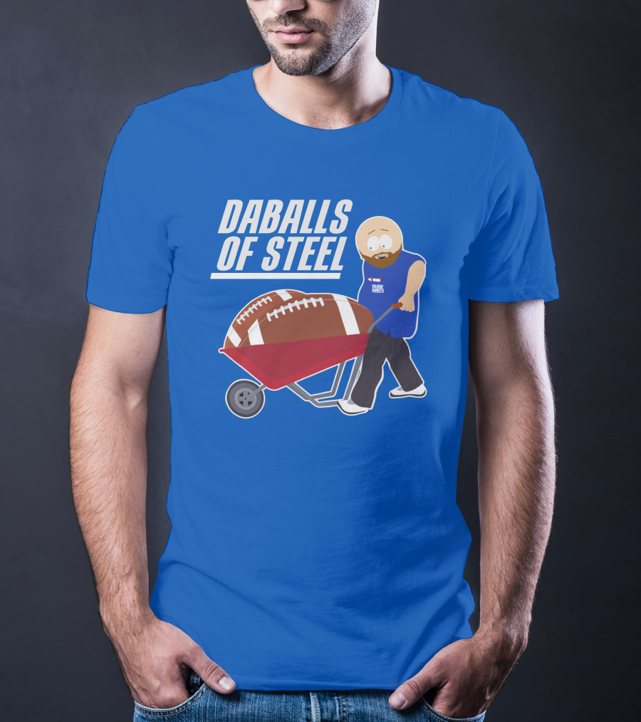 Daballs Of Steel Wheelbarrow Football Carrying Soccer Player T-Shirt