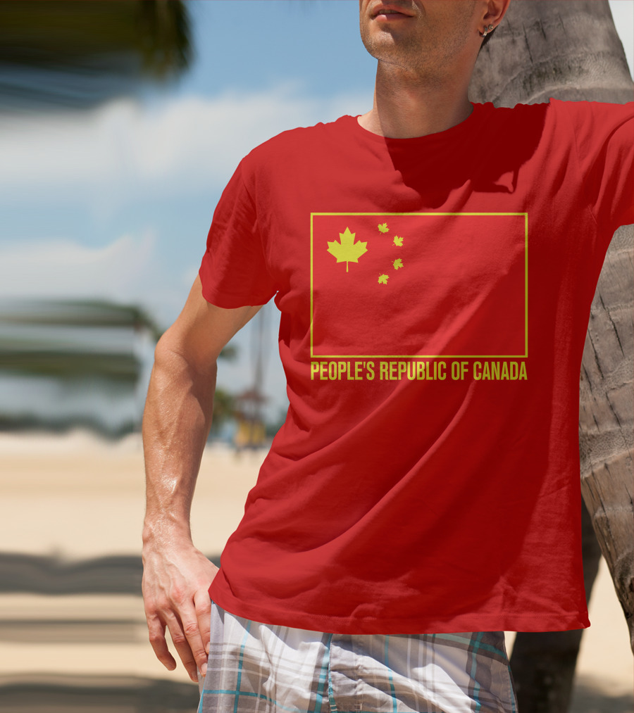 W Brett Wilson People's Republic Of Canada Chinese Flag Red Maple Leaves T-Shirt