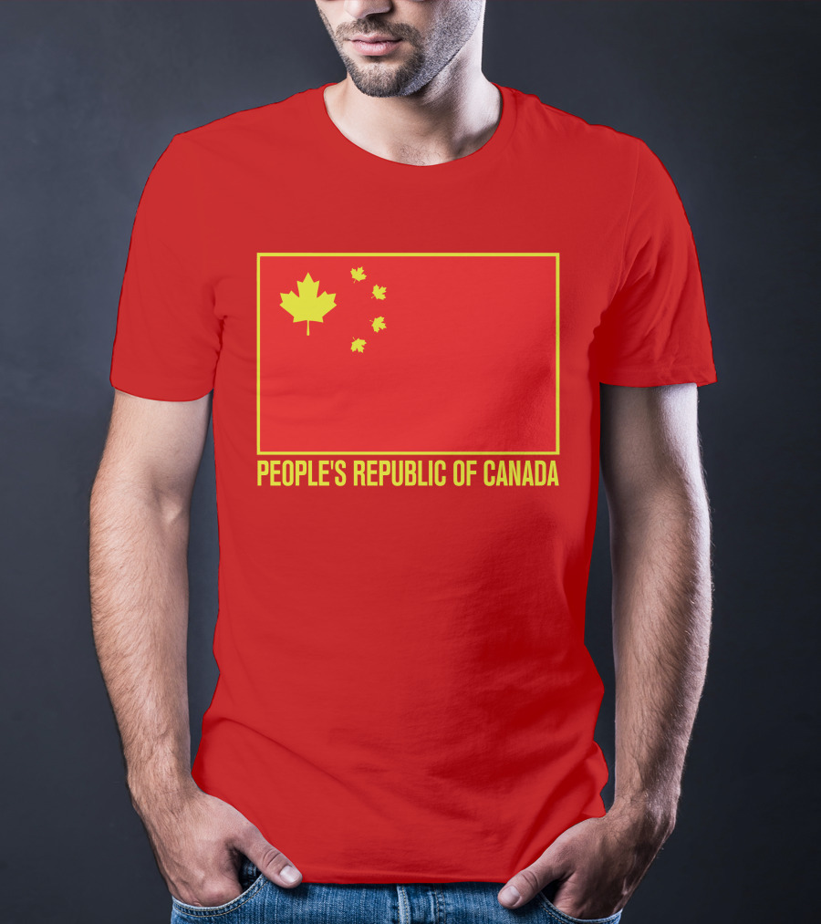 W Brett Wilson People's Republic Of Canada Chinese Flag Red Maple Leaves T-Shirt