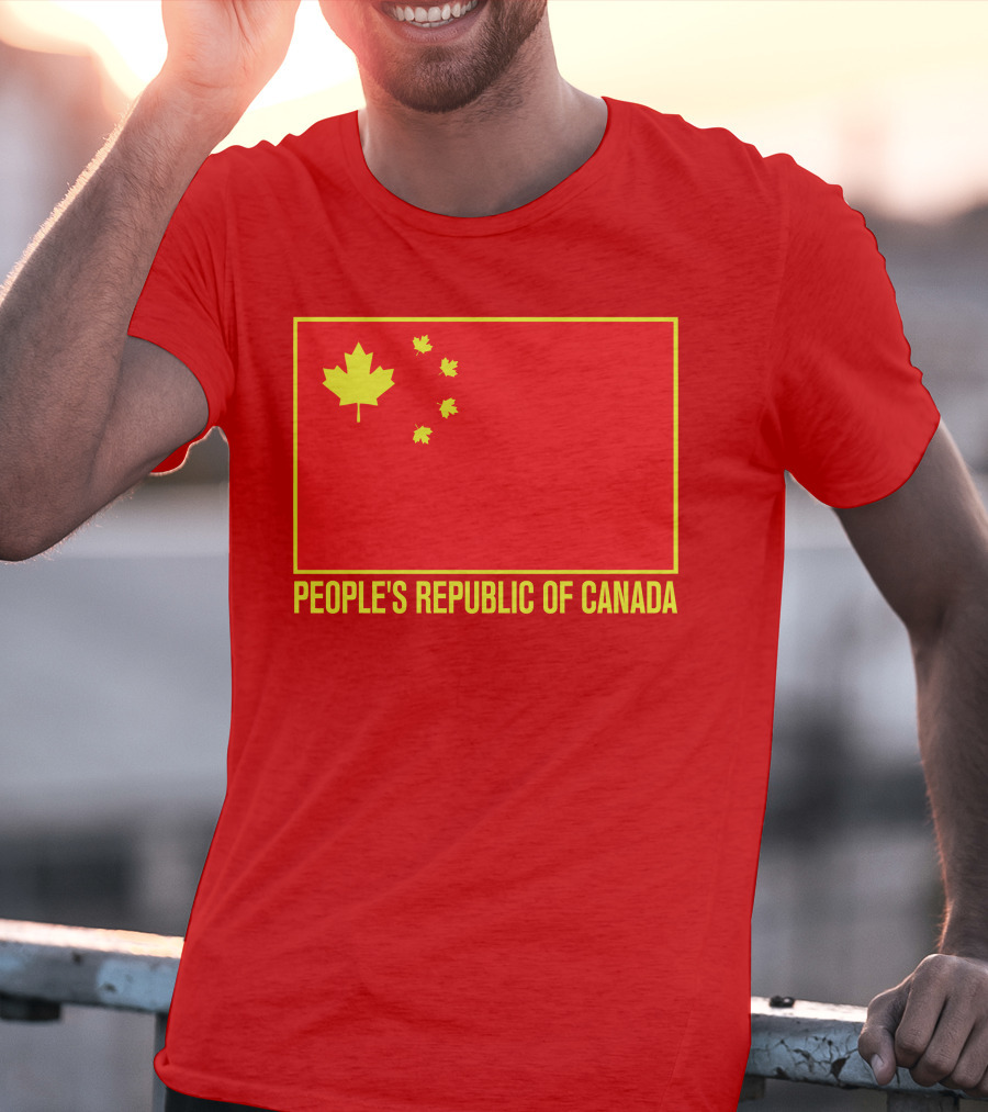 W Brett Wilson People's Republic Of Canada Chinese Flag Red Maple Leaves T-Shirt