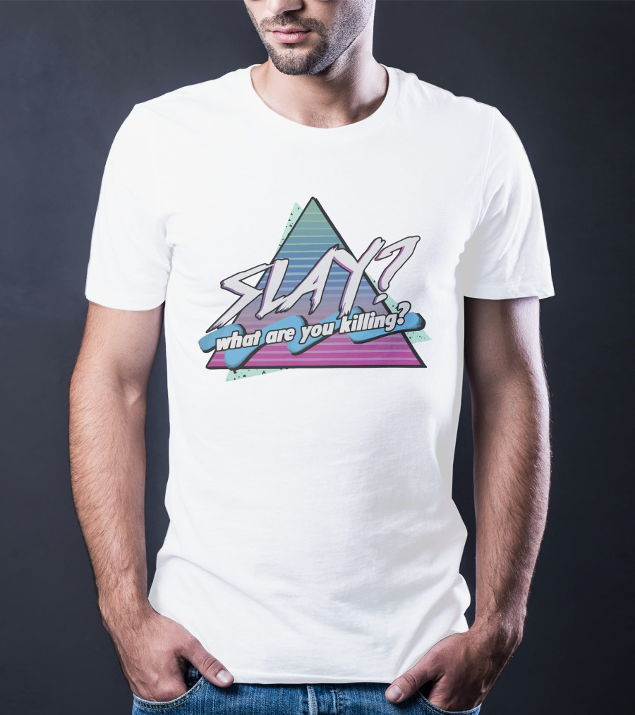 Slay What Are You Killing Retro Triangle Gradient T-Shirt