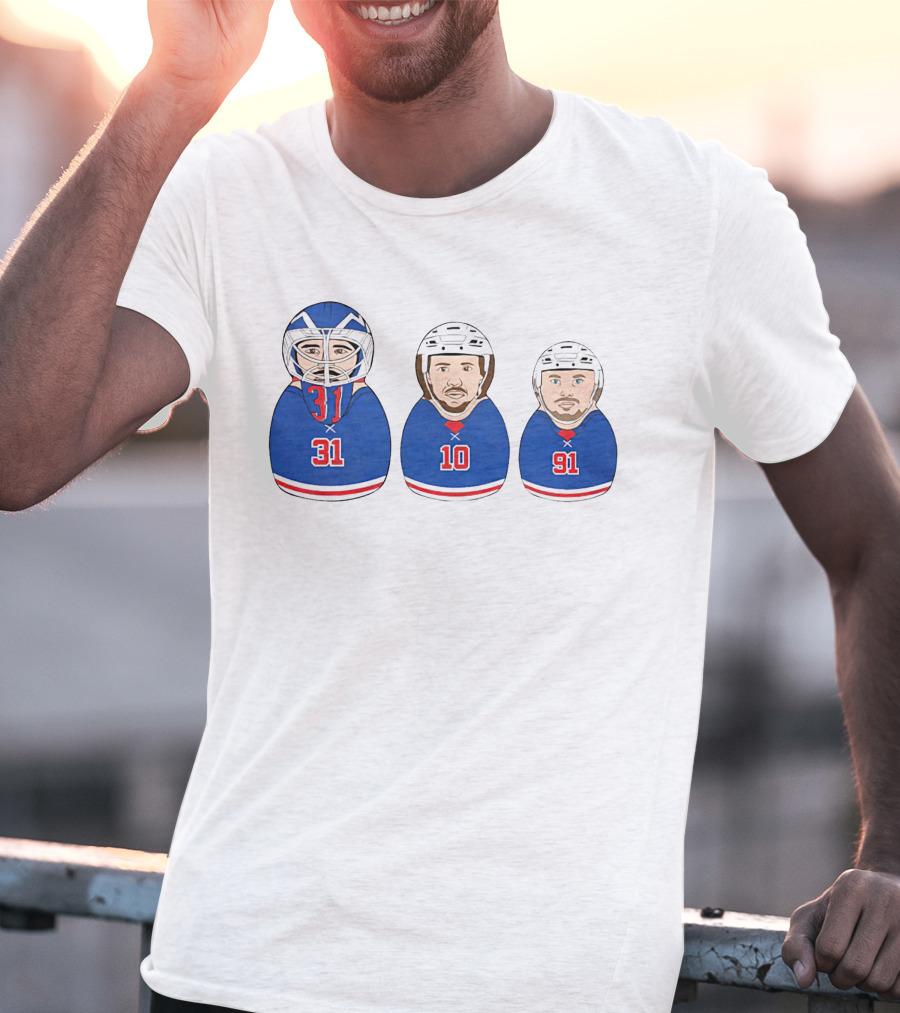NY Hockey Russian Doll Design 31 10 91 T-Shirt