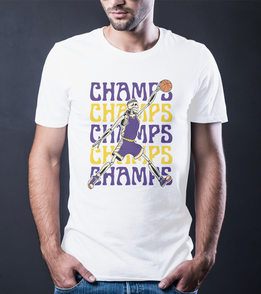 Skeleton Basketball Champs Baton Rouge T-Shirt