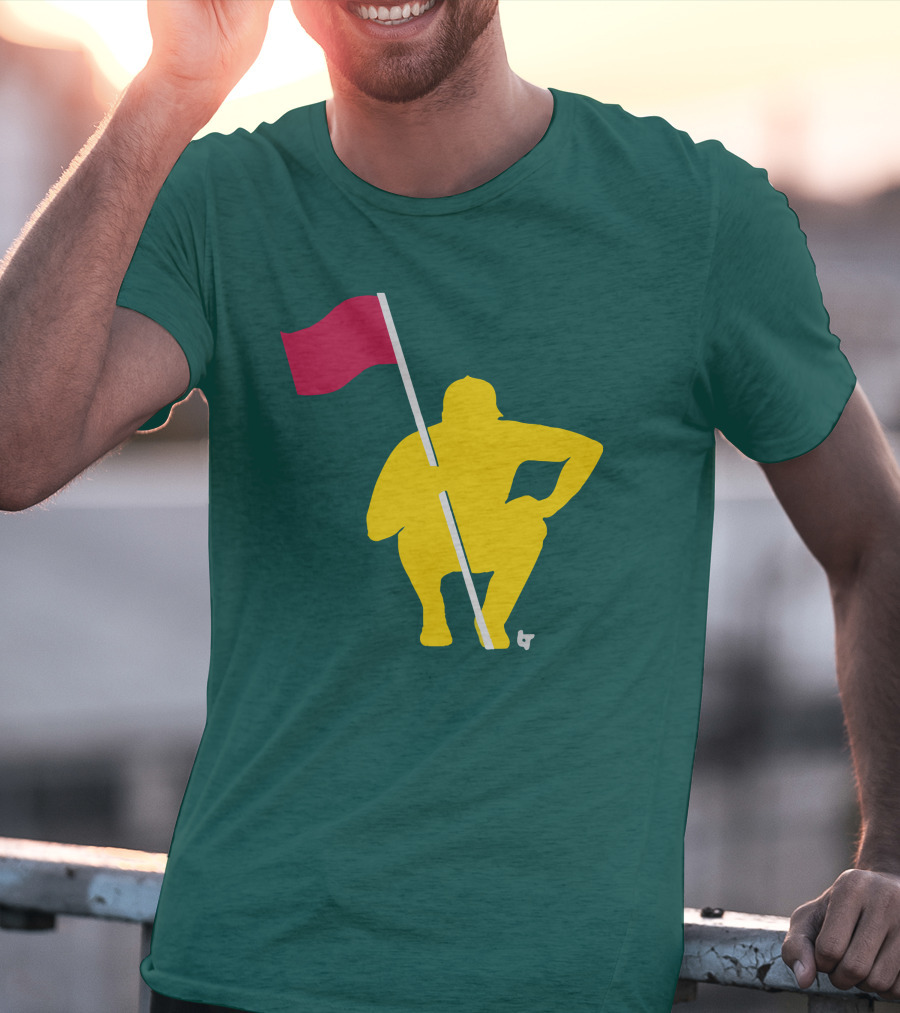The Caddie Network April In Georgia Crouching Golfer With Red Flag T-Shirt