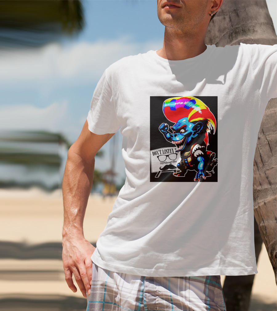 Don't Listen Sparkletroll Nerdcognito Glasses T-Shirt