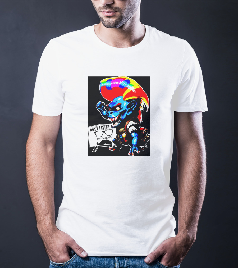 Don't Listen Sparkletroll Nerdcognito Glasses T-Shirt