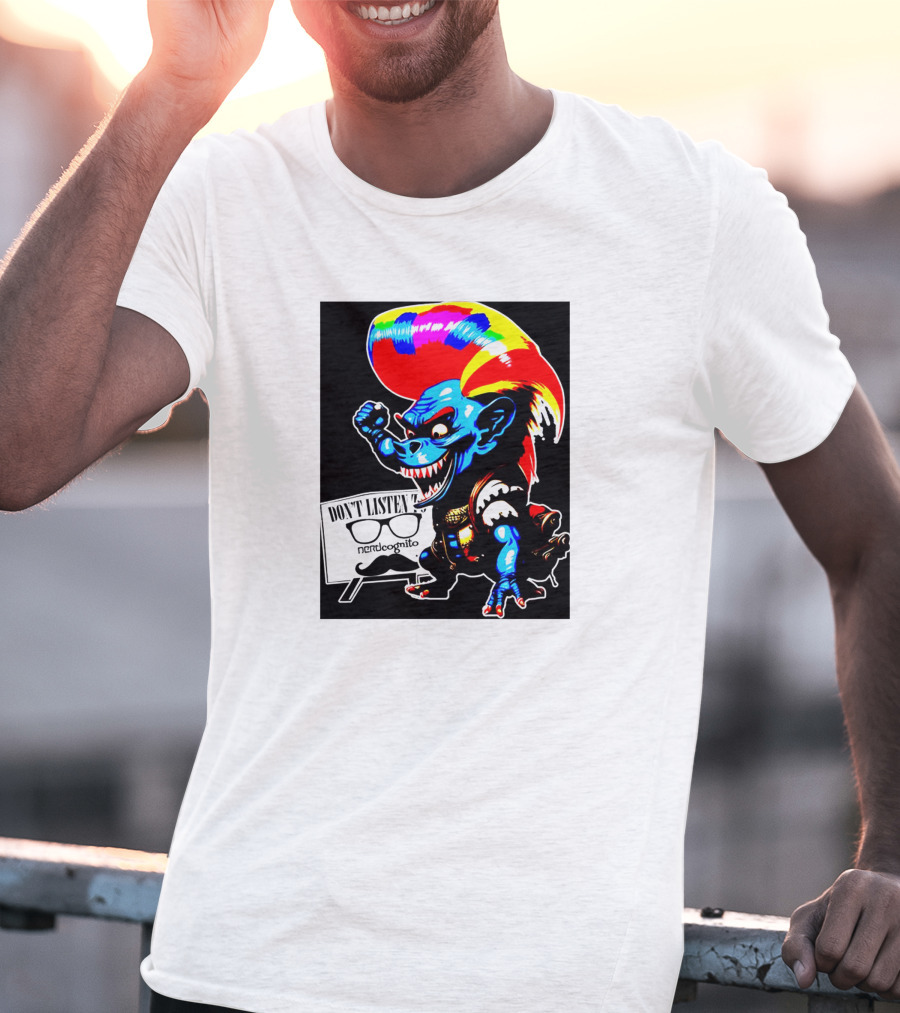 Don't Listen Sparkletroll Nerdcognito Glasses T-Shirt