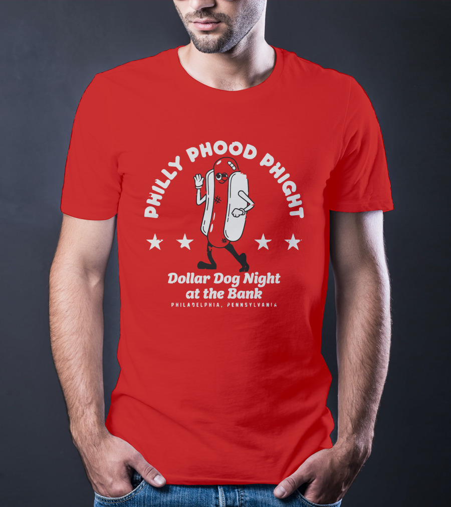 Philly Phood Phight Dollar Dog Night At The Bank Philadelphia Pennsylvania T-Shirt