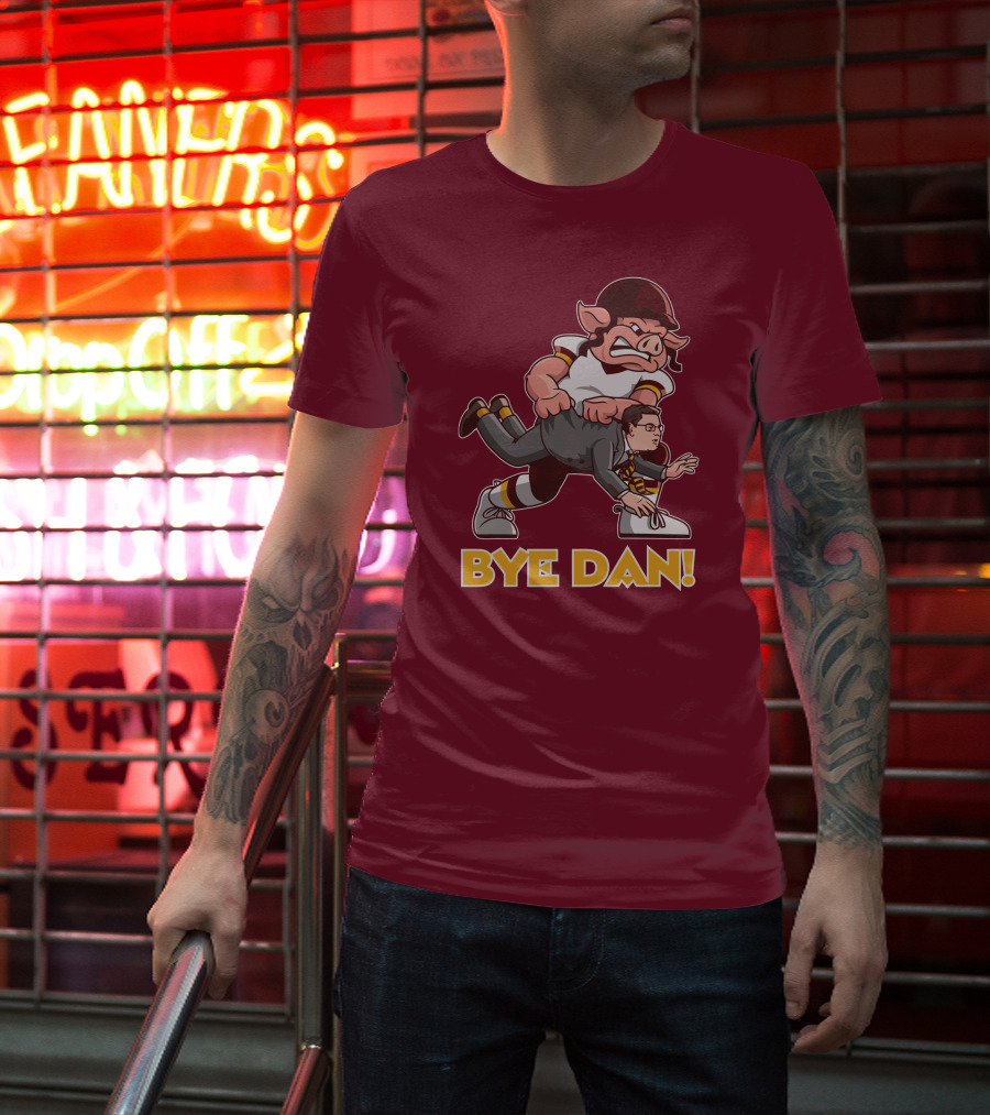 BYE DAN Football Pig Player Carrying A Man T-Shirt