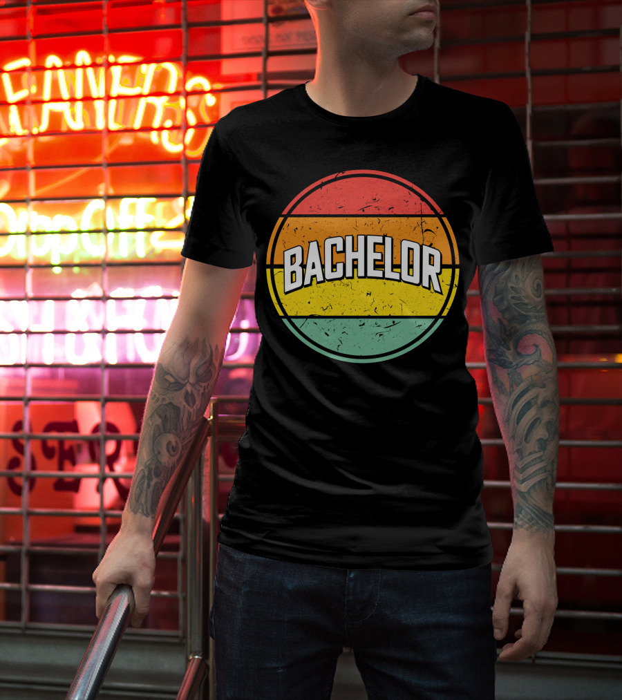 Bachelor Retro Sunset Circle T-Shirt