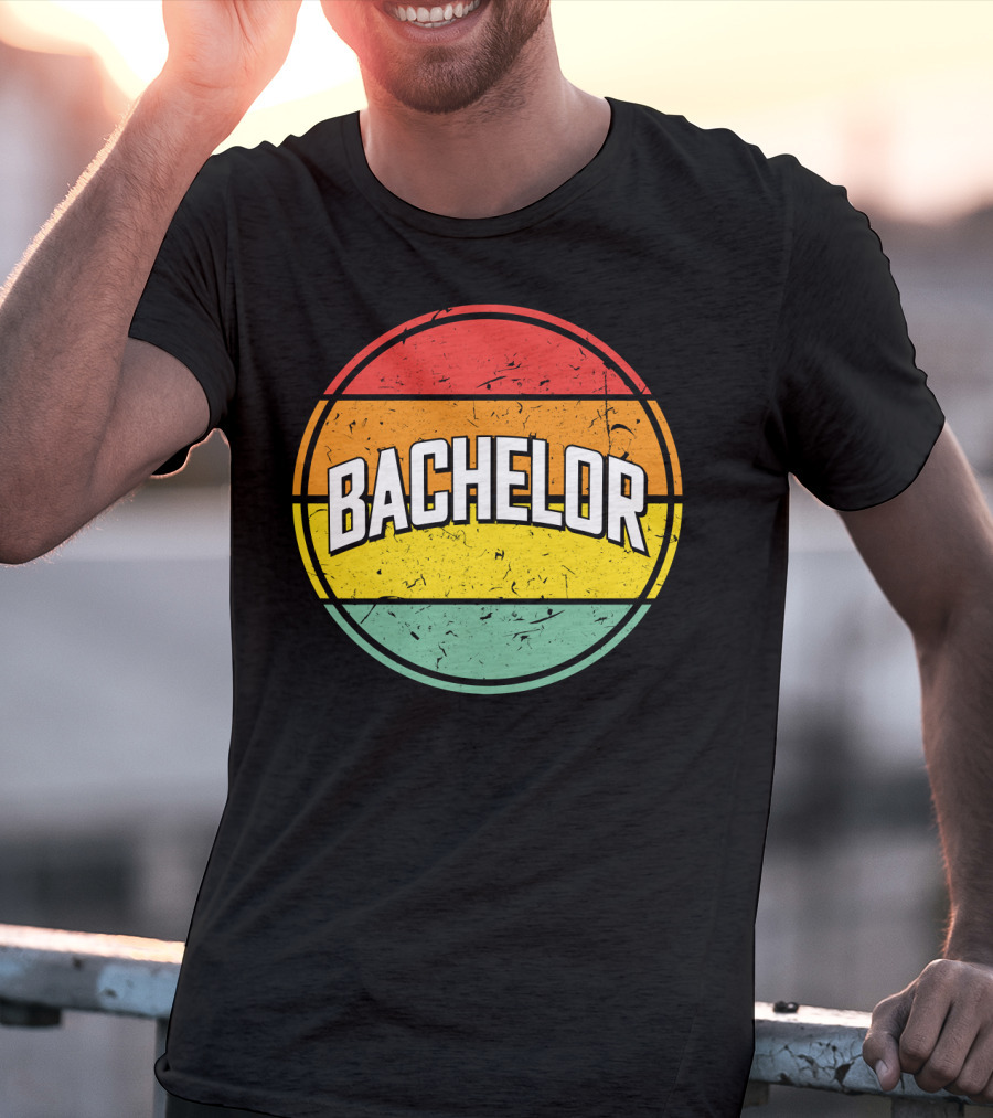 Bachelor Retro Sunset Circle T-Shirt