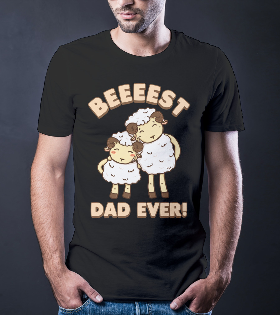 Beeeest Dad Ever Kawaii Sheep T-Shirt